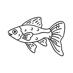 molly fish icon, molly fish vector illustration-simple illustration of molly fish, perfect for molly fish logos and icons