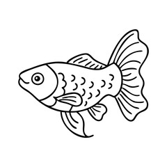 molly fish icon, molly fish vector illustration-simple illustration of molly fish, perfect for molly fish logos and icons
