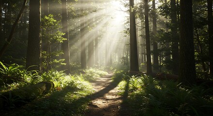 Fototapeta premium Landscape path in the forest