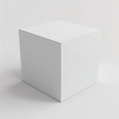 Naklejka premium Plain White Packaging Box with Soft Edges and Shadow – Studio Light