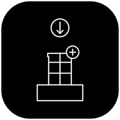hospital icon design arrow down