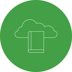 Cloud Library icon single vector illustration