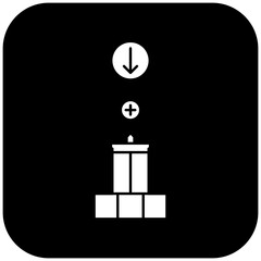 hospital icon design arrow down