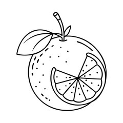 orange icon, orange vector illustration-simple illustration of orange, perfect for orange logos and icons