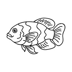 oscar fish icon, oscar fish vector illustration-simple illustration of oscar fish, perfect for oscar fish logos and icons