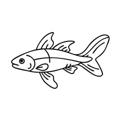 otocinclus fish icon, otocinclus fish vector illustration-simple illustration of otocinclus fish, perfect for otocinclus fish logos and icons