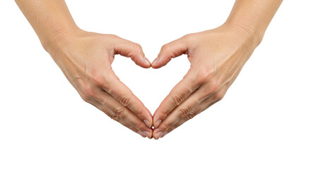 Obraz premium Isolated hands forming heart shape