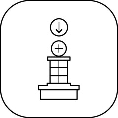 hospital icon design arrow down