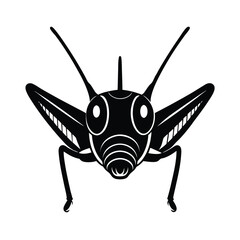 grasshopper face vector art silhouette