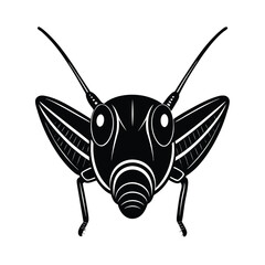 grasshopper face vector art silhouette