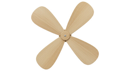 Isolated Wooden Fan