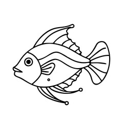 platy fish icon, platy fish vector illustration-simple illustration of platy fish, perfect for platy fish logos and icons