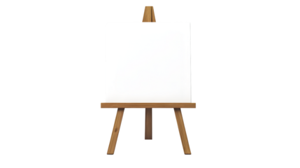 Professional Wooden Easel with Blank Canvas - Creative Artist Studio Mockup Concept