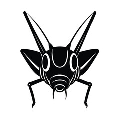 grasshopper face vector art silhouette