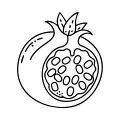 pomegranate icon, pomegranate vector illustration-simple illustration of pomegranate, perfect for pomegranate logos and icons