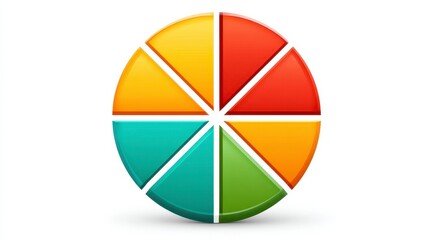 Fototapeta premium Eight Segment Color Wheel Graphic Design