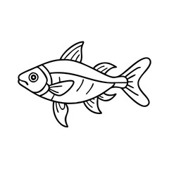 rasbora fish icon, rasbora fish vector illustration-simple illustration of rasbora fish, perfect for rasbora fish logos and icons