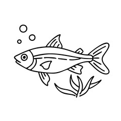 rasbora fish icon, rasbora fish vector illustration-simple illustration of rasbora fish, perfect for rasbora fish logos and icons