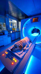 Dog on Veterinary CT Scanner Table - Advanced Pet Healthcar
