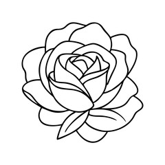 rose flower icon, rose flower vector illustration-simple illustration of rose flower, perfect for rose flower logos and icons