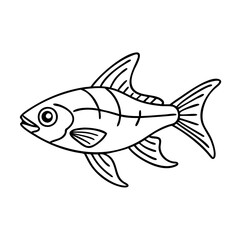 rummy nose tetra fish icon, rummy nose tetra fish vector illustration-simple illustration of rummy nose tetra fish, perfect for rummy nose tetra fish logos and icons
