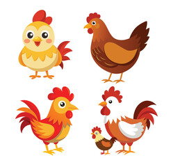 A close-up view of a white hen near a chicken coop during golden hour in a rural backyard setting, Golden hen stands in rural farm setting near barn
