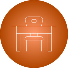 Student Desk icon single vector illustration