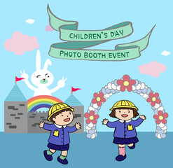 children's day photo booth event