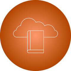 Cloud Library icon single vector illustration