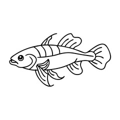 siamese algae eater fish icon, siamese algae eater fish vector illustration-simple illustration of siamese algae eater fish, perfect for siamese algae eater fish logos and icons
