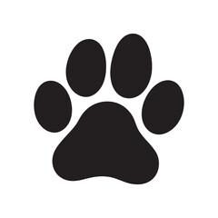 Paw Print Icon Representing Animals and Pets Editable Vector Illustration isolated on a white background