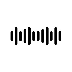 Sound wave or soundwave vector icon for music apps and websites