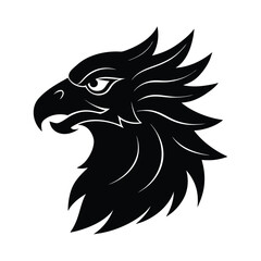 griffin head vector art silhouette