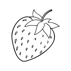 strawberry icon, strawberry vector illustration-simple illustration of strawberry, perfect for strawberry logos and icons