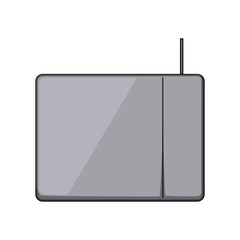 qi charging mouse pad wireless cartoon vector illustration