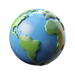 earth globe isolated on white