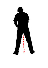pisse debout homme silhouette ombre mec gars
