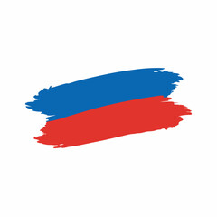 Naklejka premium Red blue grunge brush strokes oil paint isolated 