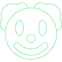 Clown Face icon single vector illustration