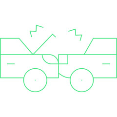 Crashing Cars icon single vector illustration