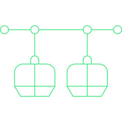Cable Car Ride icon single vector illustration