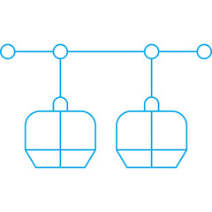 Cable Car Ride icon single vector illustration