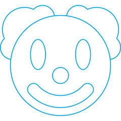 Clown Face icon vector illustration