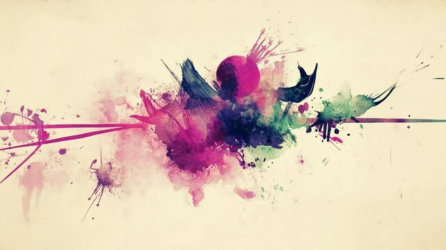 Abstract watercolor splash art, textured background, design element