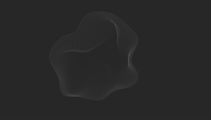 Abstract elevation-style lines creating flowing topographic motion artwork