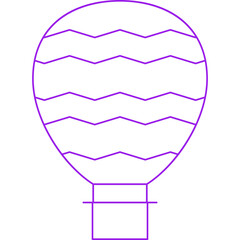 Hot Air Balloon icon single vector illustration