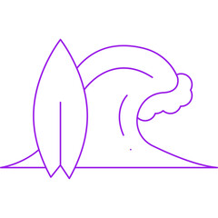 Surfing icon single vector illustration