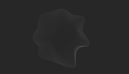 Modern abstract contour wave pattern with elegant horizontal line flow