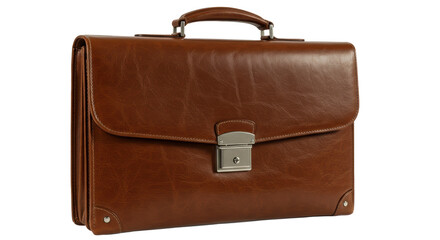 Isolated Leather Briefcase