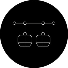 Cable Car Ride icon single vector illustration